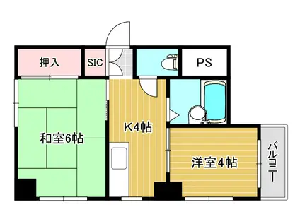 メゾン丸菱(2K/5階)の間取り写真