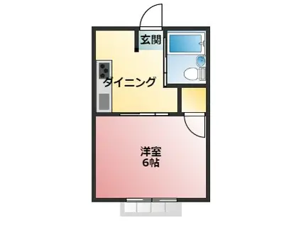 ヴィラ文教(1K/3階)の間取り写真