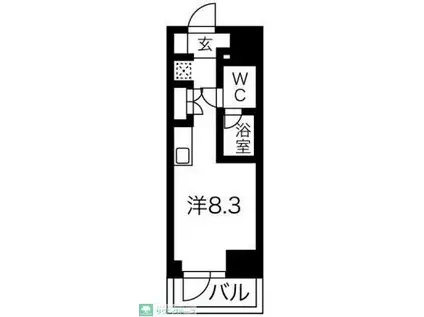 クラリッサ横浜ウエスト(ワンルーム/7階)の間取り写真