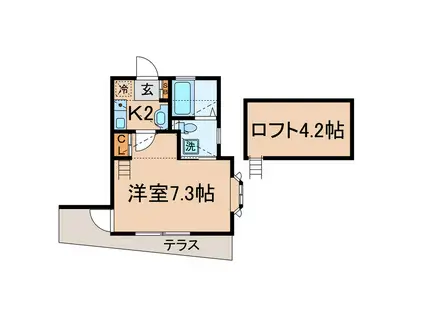 モンセジュール常盤台(1K/1階)の間取り写真