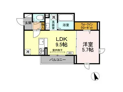 CAREER POCKET A(1LDK/3階)の間取り写真