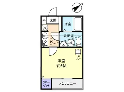 マーキーズ東習志野(1K/2階)の間取り写真