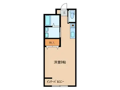 ビエナ本母A棟(ワンルーム/1階)の間取り写真