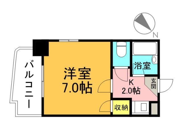 スタープラザ三篠(1K/6階)の間取り写真