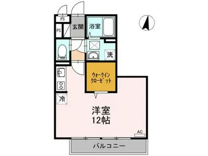 COMODO GIONE B棟(ワンルーム/3階)の間取り写真