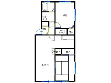 セントガレン(2LDK/2階)の間取り写真