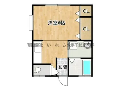 ニューライフメゾニティー2(1K/2階)の間取り写真