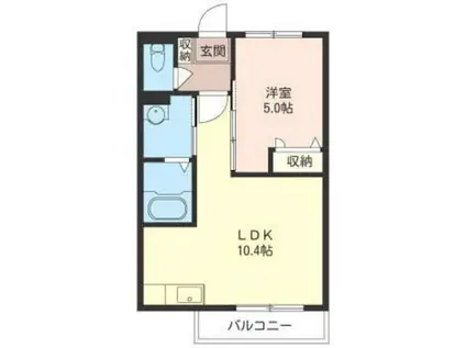 フレグランスSII(1LDK/1階)の間取り写真