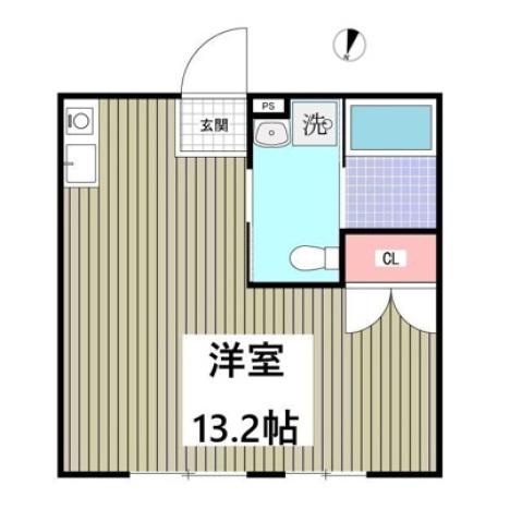 リブレス新河岸V(ワンルーム/2階)の間取り写真