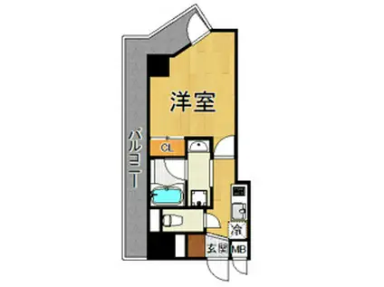 SOLCEREJEIRA西宮(1K/3階)の間取り写真