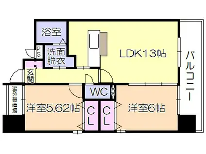 MARKSFORT花畑(2LDK/4階)の間取り写真