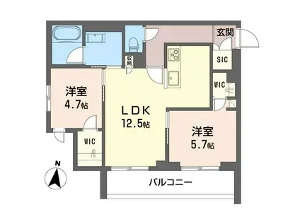 リラフォート(2LDK/2階)の間取り写真