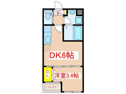 MI CASITA(1DK/1階)の間取り写真