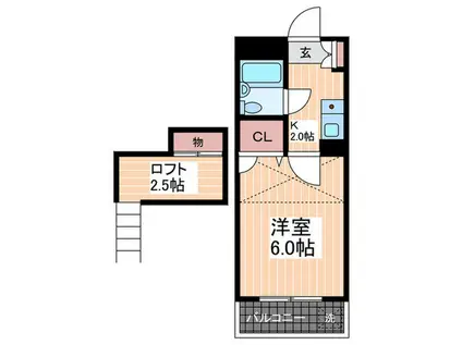 コーポタケダ(1K/1階)の間取り写真