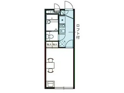 レオパレスノーブルコート久地(1K/3階)の間取り写真