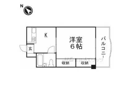アンフィニィ庄I(1K/1階)の間取り写真