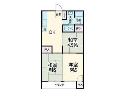 ナカシマビル(3DK/3階)の間取り写真