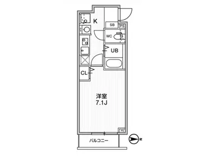 TS CUORE(1K/2階)の間取り写真