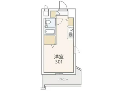 プラティーク町屋(ワンルーム/3階)の間取り写真