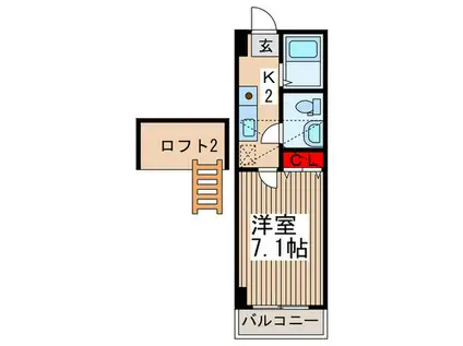 メゾン朋泉高砂(1K/8階)の間取り写真