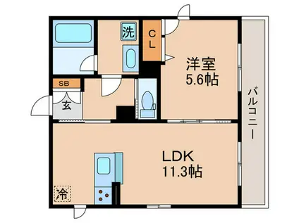 シャーメゾン京花(1LDK/4階)の間取り写真