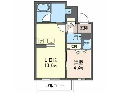 グラン春江(1LDK/3階)の間取り写真