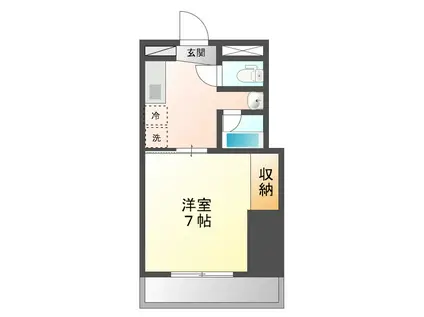 SEPT セプト(1K/1階)の間取り写真