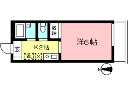 フロント新百合(1K/1階)の間取り写真