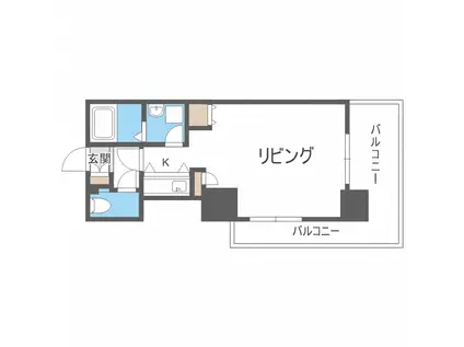 アルファスクエア北15条(1K/6階)の間取り写真