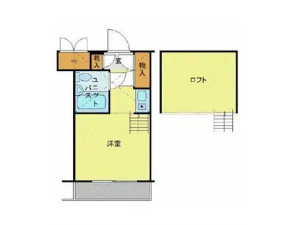 ハローレジデンス西葛西(ワンルーム/5階)の間取り写真