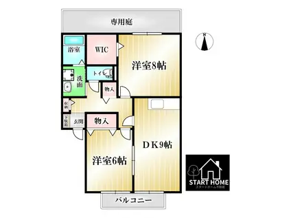 STREAM VILLAGE B(2DK/1階)の間取り写真