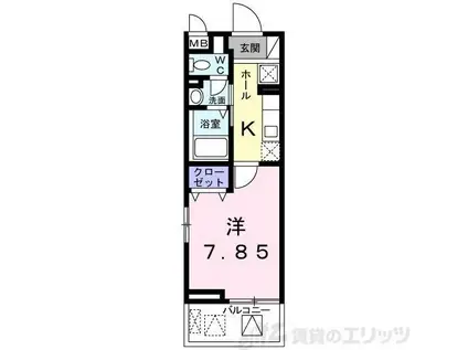 CASA TAKAHAMA(1K/3階)の間取り写真