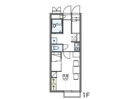 レオパレスポラールお茶山(1K/1階)の間取り写真