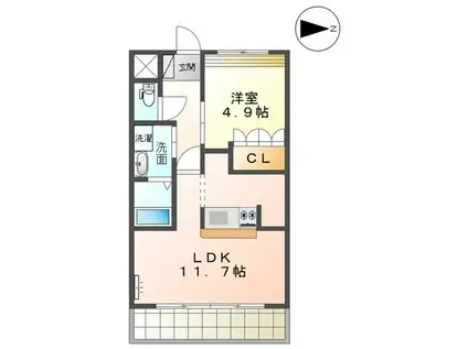 MAYSUJU(1LDK/3階)の間取り写真