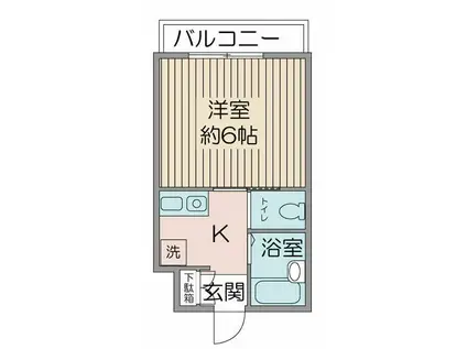 デア・ケーニッヒ(1K/3階)の間取り写真