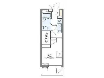 レオパレスプランドール八ヶ崎(1K/3階)の間取り写真