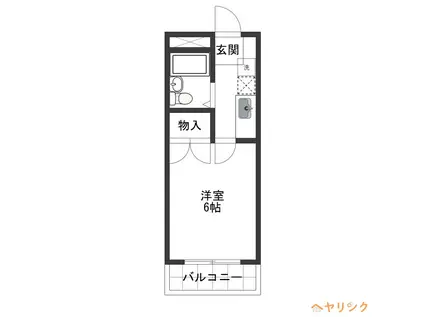 ハイツエール(1K/1階)の間取り写真