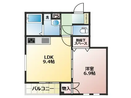 メゾンエスペリア(1LDK/1階)の間取り写真