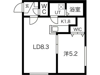 リラさっぽろ(1LDK/4階)の間取り写真