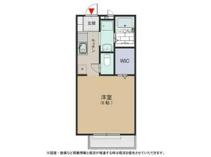 カーサトリニティ A(1K/1階)の間取り写真