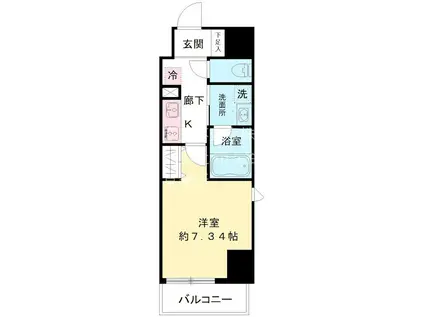 MODIER KOMAZAWA(1K/4階)の間取り写真