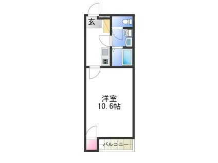 クレイノSAKURA(1K/2階)の間取り写真