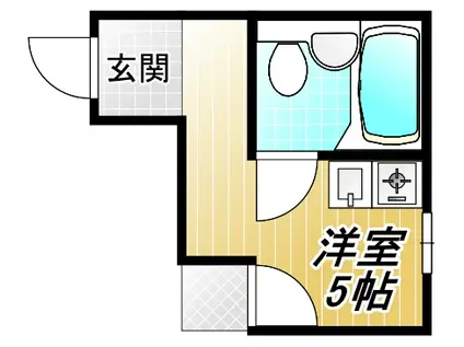 ショウエイハウス(ワンルーム/2階)の間取り写真