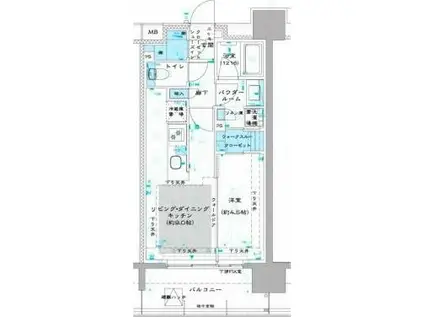 オーパスレジデンス中板橋(1LDK/5階)の間取り写真