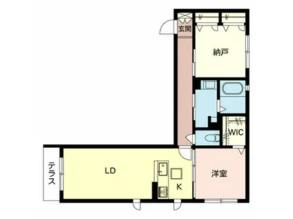 パロアルトII(1SLDK/1階)の間取り写真