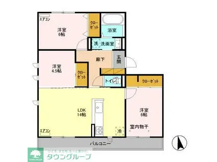 アーブルヴィラ(3LDK/3階)の間取り写真