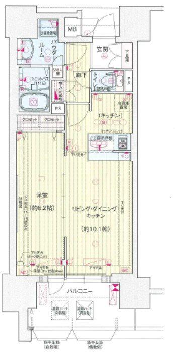 プレサンス丸の内リラティ(1LDK/3階)の間取り写真