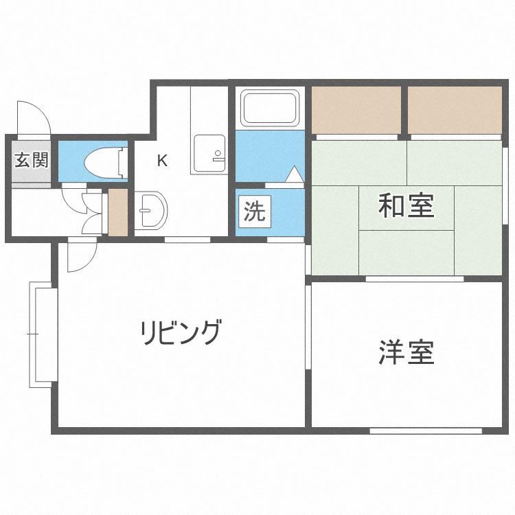 パレーシャル37(2LDK/2階)の間取り写真