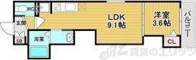 GRAND FORT(1LDK/3階)の間取り写真