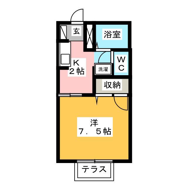 リヴェール壱番館(1K/1階)の間取り写真